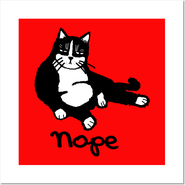 nope cat Wall Art by yumiyoshi4